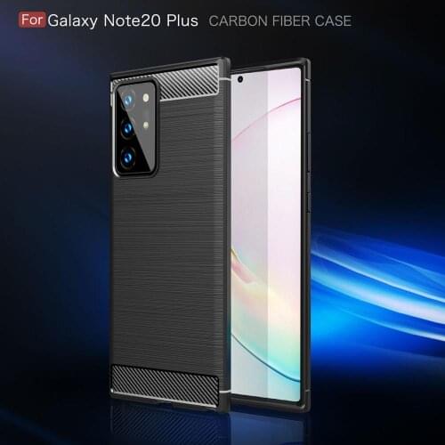 Hybrid Brushed Carbon Fiber Silicone Shockproof Case For Samsung S20 Ultra Note 20 S10 S9 S8 Plus S7 Edge S10E Note 8 9 10 Lite