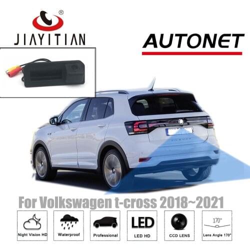 JIAYITIAN Trunk Handle camera For Volkswagen t-cross vw tcross SUV 2018 2019 2020 2021 CCD HD Rear View Parking backup Camera
