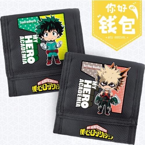 My Hero Academia Cosplay Print Unisex Wallet Kawaii Short Purse Bakugou Katsuki Card Holder Anime Coin Pocket Cartoon Money Bag