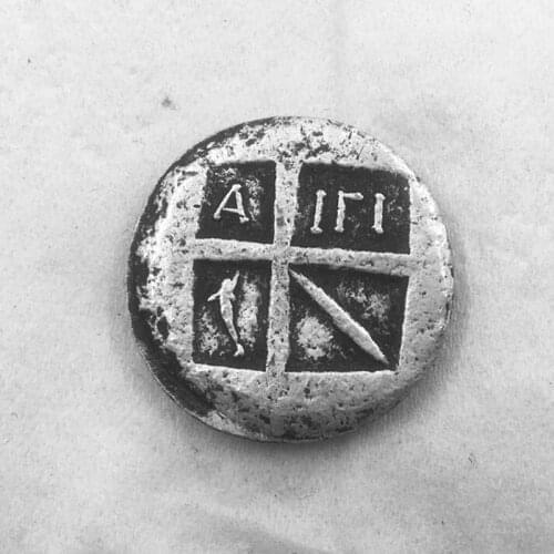 1pc Ancient Greek Silver Token Coin Small Collection Silver Plating COINS Home Decoration business gifts, friend gifts