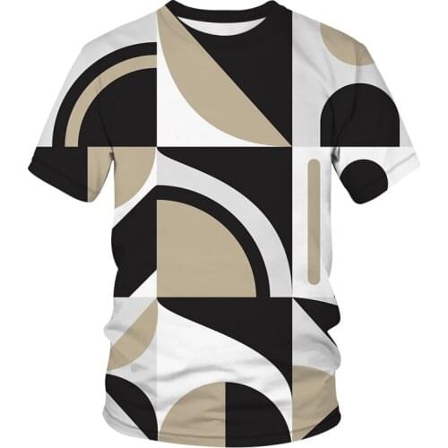 2021 New Summer 3D T Shirt Men Streetwear Abstract pattern Short Sleeves Fashion Comfort Funny Geometry Tshirt Camisetas Hombre