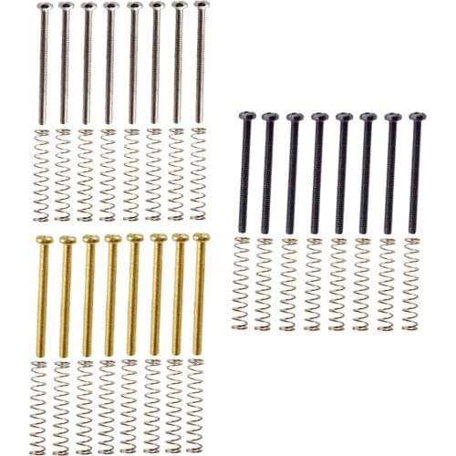 Pack of 8 Humbucker Pickup Frame Screws + Spring for Electric Guitar Parts
