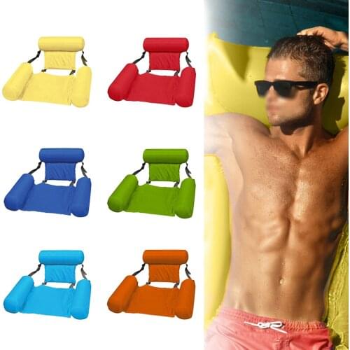 Inflatable Floating Water Hammock Lounge Bed Mattresses Bed Beach Swimming Pool Water Sports Lounger Chair Hammock Mat Toys