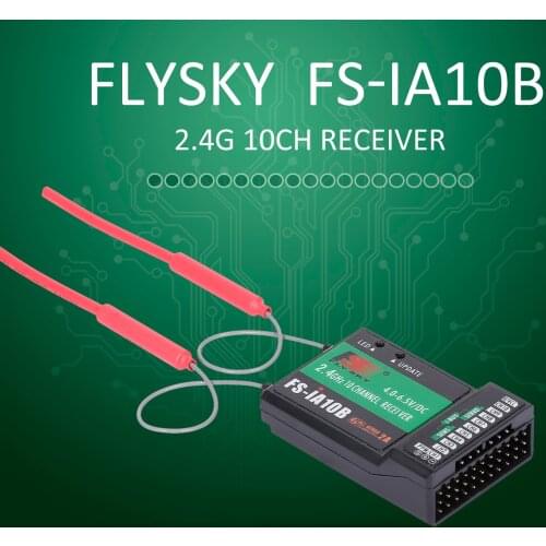 Flysky FS-iA10B Receiver 2.4G 10CH for Flysky FS-i6 FS-i6S FS-i10 Transmitter RC Parts Accessories