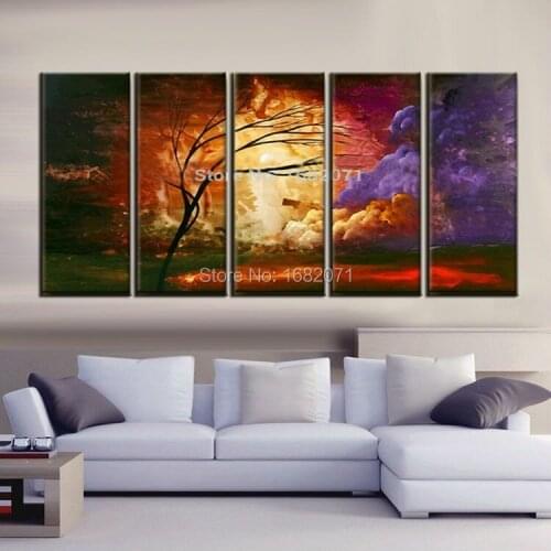Professional Artist Directly Supply High Quality Hand-painted Abstract Modern Landscape Canvas Oil Painting For Wall Decoration