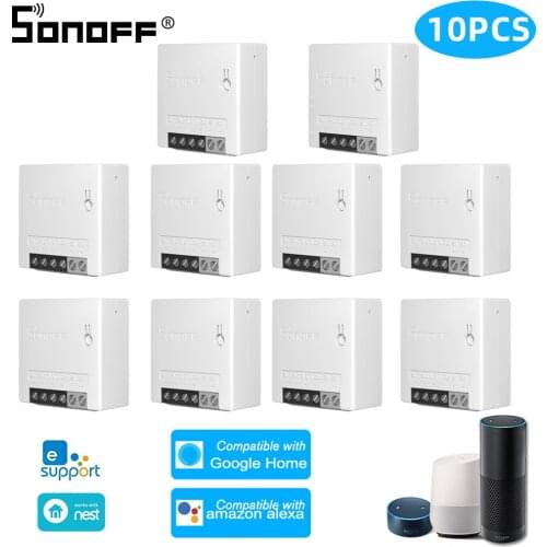 Sonoff Mini Diy Interruptor Wifi Switch Remote Control Timer Voice Two Way Wifi Switch Smart Home for Alexa Google Home Mini