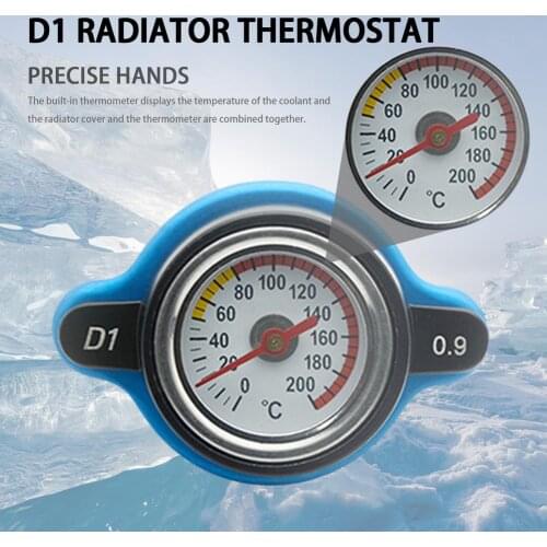 D1 SPEC Thermostatic Gauge Radiator Cap Tank Cover Temperature Water Gauge With Utility Safe 0.9 Bar/1.1 Bar/1.3 Bar