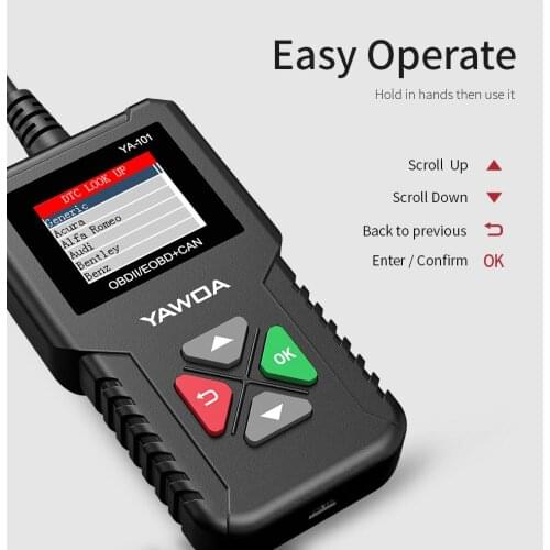 High Quality YA101 Multi-language version CR3001 with the same function YA-101 OBD2 car fault code reading card YA 101 free ship