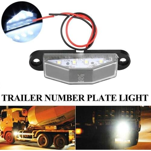 1pcs 12V 24V 4 LED Car Truck Number License Plate Light Rear Lamp Tail Light for Trailer Boat RV