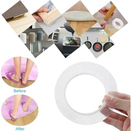 1pc Waterproof Tape Reusable Double Sided Adhesive Nano Traceless Tape Removable Sticker Adhesive Loop Disks Tie Glue Home tools