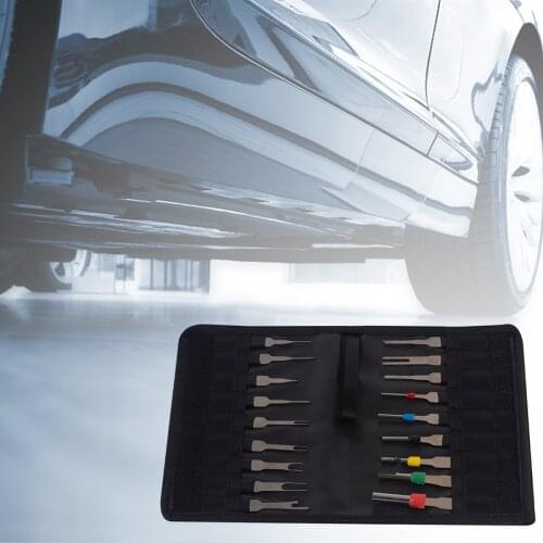 18pcs/Set Car Pin Extractor Terminal Removal Tool Ejector Kit Wiring Crimp Connector Puller Plug Repair Hand Tool Accessories