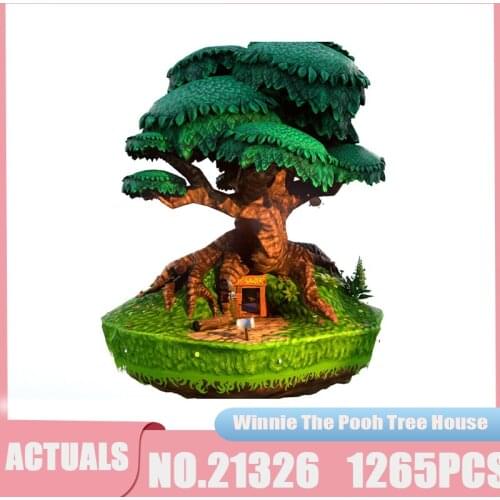 Creative Idea Expert 21326 1265PCS Bear Tree House Model Building Blocks Educational Toys For Children Birthday Present Gifts