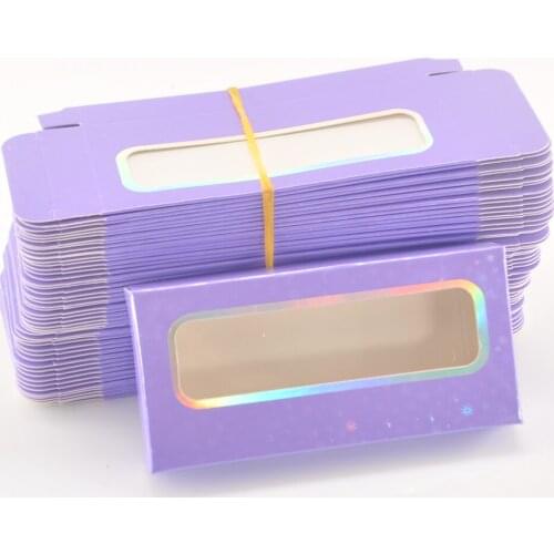 50/pcs Eyelash Packaging False Eyelashes Box Paper Lashes Case Empty Eyelash Packaging Box Case Soft Paper Eyelashes Box Package