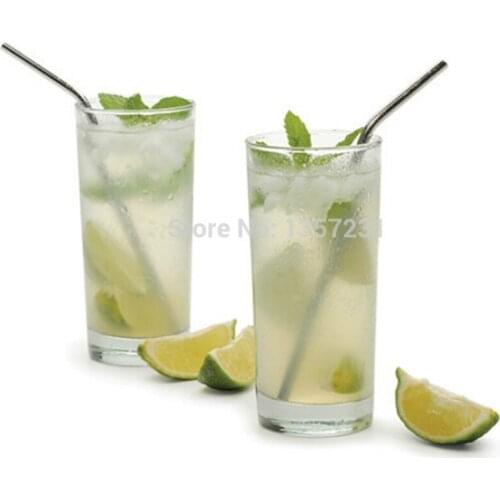 500pcs/lot Metal drinking straw stainless steel food grade Promotion sale