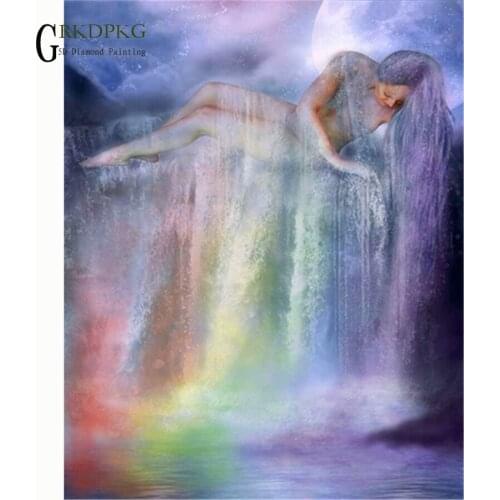 5d diamond painting waterfall art full drill square diamond embroidery Cross stitch pictures of rhinestones Wedding decoration