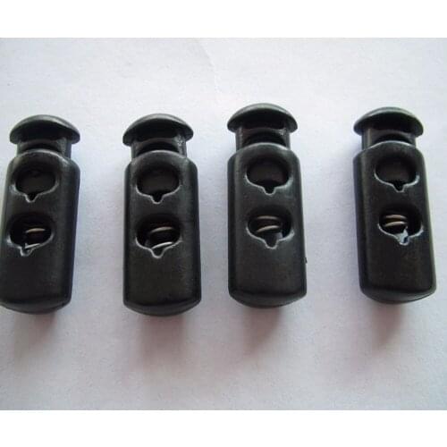 Free shipping black big size plastic stopper for apparel black stopper 2 holes whosale button 100pcs