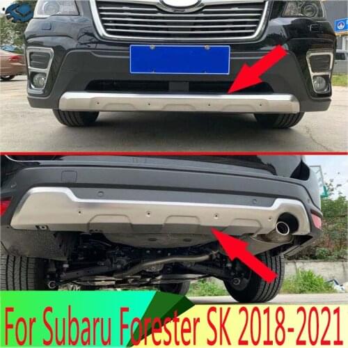 For Subaru Forester SK 2018 2019 Decorate Accessories Stainless Steel Front and Rear Bumper Skid Protector Guard Plate