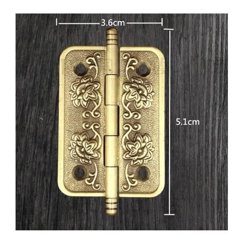 Hardware accessories copper hinge leather concealed hinge Chinese antique furniture of copper fittings 3.6cm*5.1cm