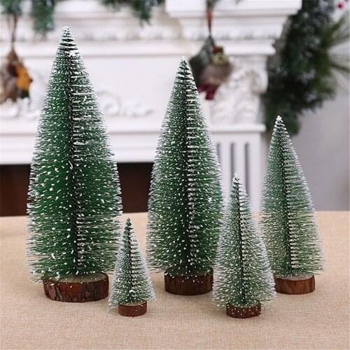 2Pcs Artificia Christmas Tree Christmas Decorations for Home Christmas Gift Decor for Home Table Fake Green Pine Tree Photo Prop