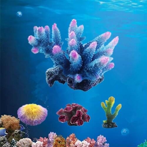 Beautiful Artificial Coral Reef Aquarium Decoration Fish Tank Coral Rock Ornament Stone Resin Aquarium Accessories 12 Styles