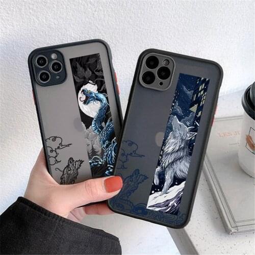 Cool Cute Myths Animal Art Designer Case For iPhone 12 11 Pro Max 12 Mini Xs XR X 7 8 Plus Dragon For Man Cover Luxury Funda