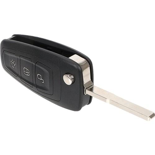 LEEPEE Car key Shell 2 Button Flip Folding key Remote For Ford Focus 3 Fiesta Mondeo Blank key blade Replacement Shell