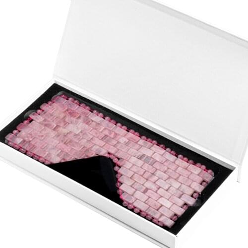 Jade Stone Eye Mask Natural Real Quartz Blindfold Massage Therapy Sleep Shade Cool Masks Beauty Skin Care Tools