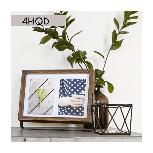 Retro Imported Photo Frame Set Desktop Photo Frame 6 Inch 7 Inch Wooden Creative Rotatable Picture Frame Gift