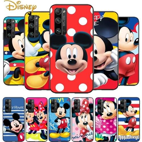 Cute Mickey Disney Mouse for Huawei Honor V30 20 Pro X10 9S 9A 9C 9X 8X 10 9 Lite 8 7 Pro Silicone Soft Black Phone Case