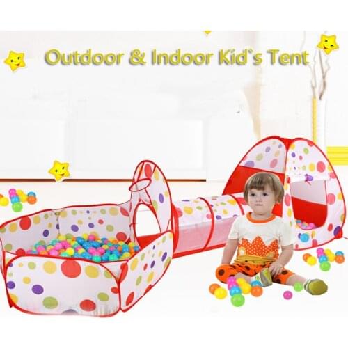 Foldable Kids Tent Toys Portable Baby Tent Pool House Crawling Tunnel Indoor Outdoor Games Playing House