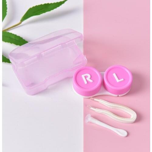 Random Color 1piece Best Transparent Pocket Plastic Contact Lens Case Travel Kit Easy Take Container Holder Hot sale