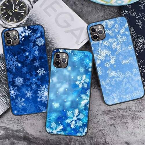 Snow Christmas Cool Phone Case for iPhone 7 8 11 12 Pro X XS XR Samsung A S 6 7 9 10 51 70 mobile bags
