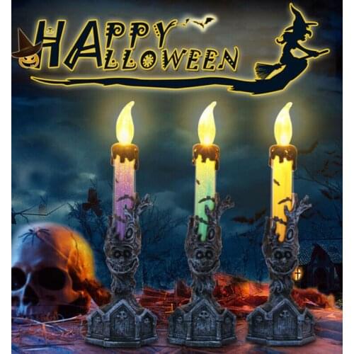 LED Electronic Candle Light Battery Operated Halloween Xmas for Party Decor Candles Lamp 2019 New