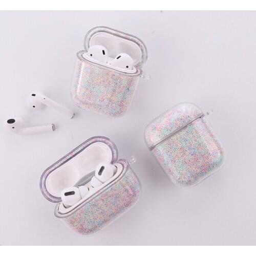 Colorful Quicksand Case For Apple Airpods 1 2 Candy Bluetooth Wireless Earphone Cover For Apple Airpods Pro Charging Box Bags