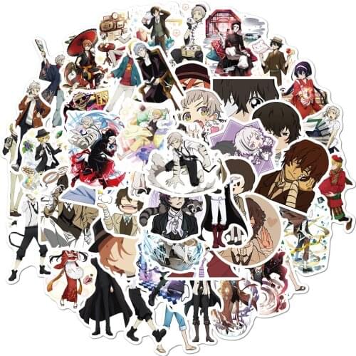 10/50PCS Anime Bungou Stray Dog Personality Graffiti Sticker Decoration Waterproof Toy Water Cup Skateboard Luggage Laptop