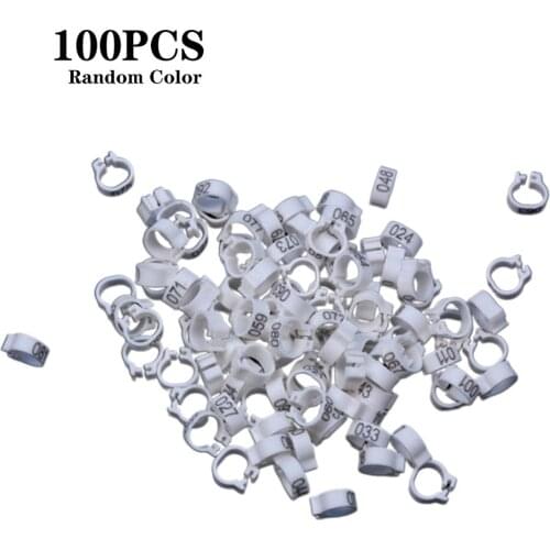 100Pcs Bayonet Identification Ring Opening No Number Bird Foot Ring Pigeons Rings Bird Training Supplies Random Color