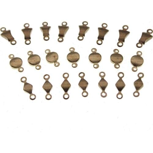 30pcs/lot Original Brass Charm Connectors for Making Bracelet Earring Handmade DIY Jewelry Findings Accessories