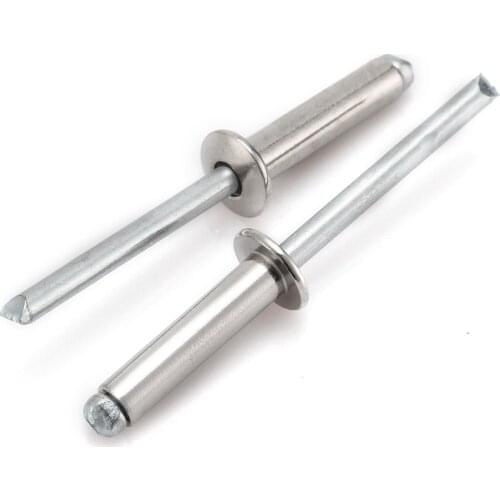 50PCS 304 semi-steel open-type M3.2*7 core pulling rivets Blind Round Head Rivets Nail Decoration Pop Rivets