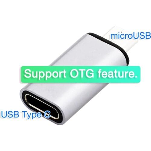 Male Micro USB to Type C Adapter OTG microUSB Support USB C Flash Drive External USB Type C DAC Amp for Android (1 Piece)