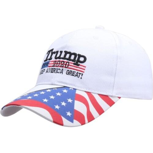2020 President Baseball Cap Keep America Great Embroidered USA Flag Snapback Hat F42F