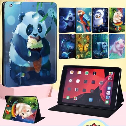 Anti -cratch Tablet Case for Apple IPad (5th/6th/7th/8th Gen)/iPad 2 3 4/Mini 1 2 3 4 5 Leather Stand Animal Series Cover Case