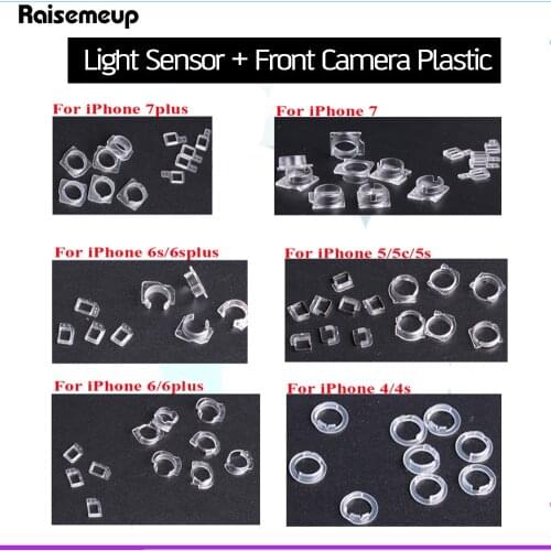 For iPhone X XS MAX XR 7 8 Plus 6 6S Plus 5 5C 5S SE 4 4S Front Camera Plastic Cap Seal Bracket Ring+Light Sensor Circle Holder