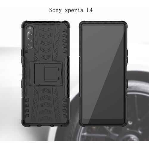 For Sony Xperia L4 Case Anti-knock Bumper Heavy Duty Armor Stand Cover Sony Xperia L4 Silicone Phone Case For Sony Xperia L4