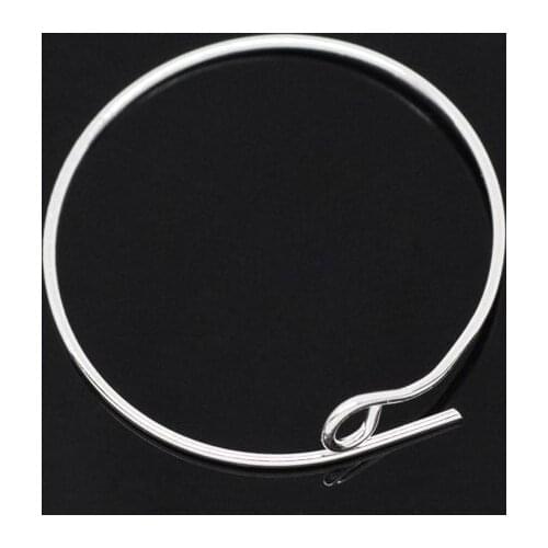 DoreenBeads silver color Glass Wine Charm Rings/Earrings 25mm, 200 PCs