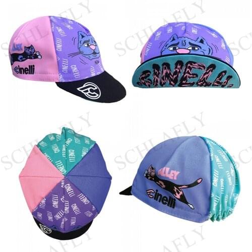 Purple Cycling Caps Pink Cat Cycle Caps Retro Classical Cycling Caps Cycling Hat Schlafly