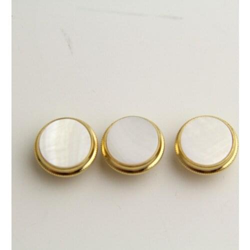 Quality 3 Pieces of Gold Plated Malachite Insert Finger Buttons for Trumpet Repairing Brass Instruments Accessories
