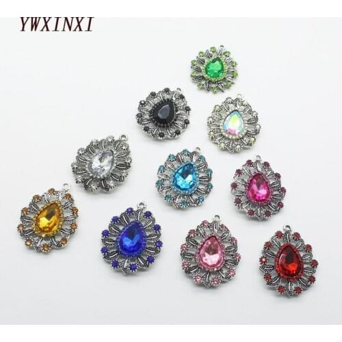 Peacock Water Drop 10pcs Jewelry Wholesale European American Wind Ornament Trend Wild Sweet Dinner Wedding Design Decoration