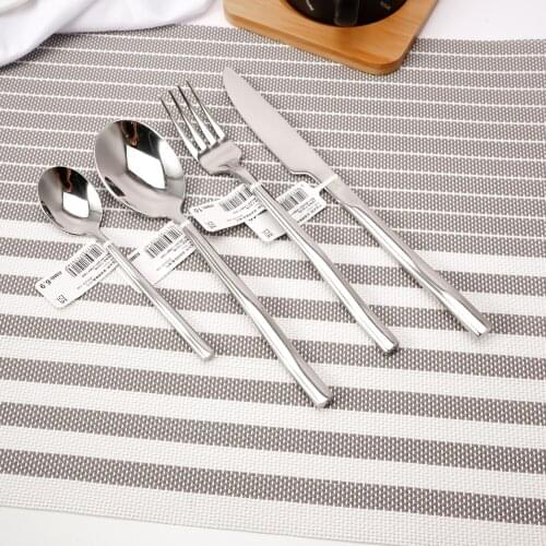 20-piece Cutlery Set Stainless Steel Tableware Silver Fork Kitchen Dinner Cutlery Set High-end Mirror Polished Spoon
