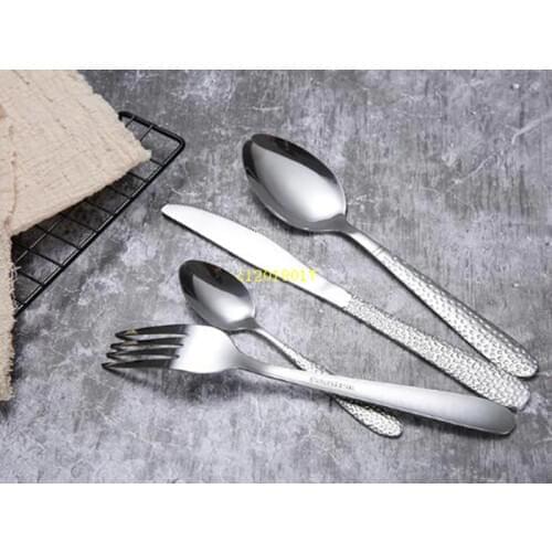 Stainless Steel Dinnerware Set Spoon Fork Knife Flatware Sets Dinner Steak Soup Coffee ice Cream Spoon Kitchen Utensil