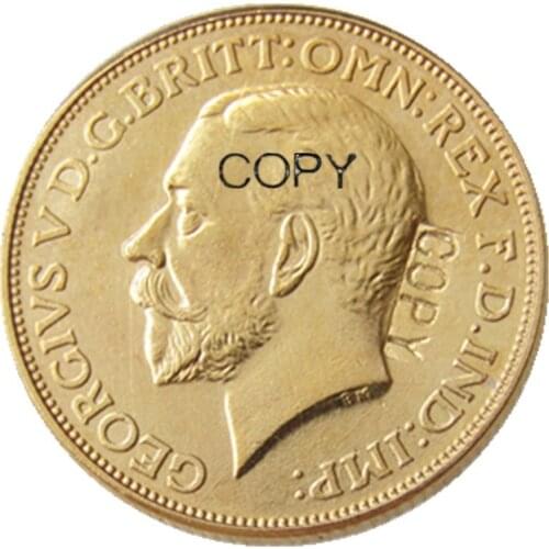 United Kingdom 1 Sovereign A set of (1911- 1919) 7pcs Gold Plated Copy Coins